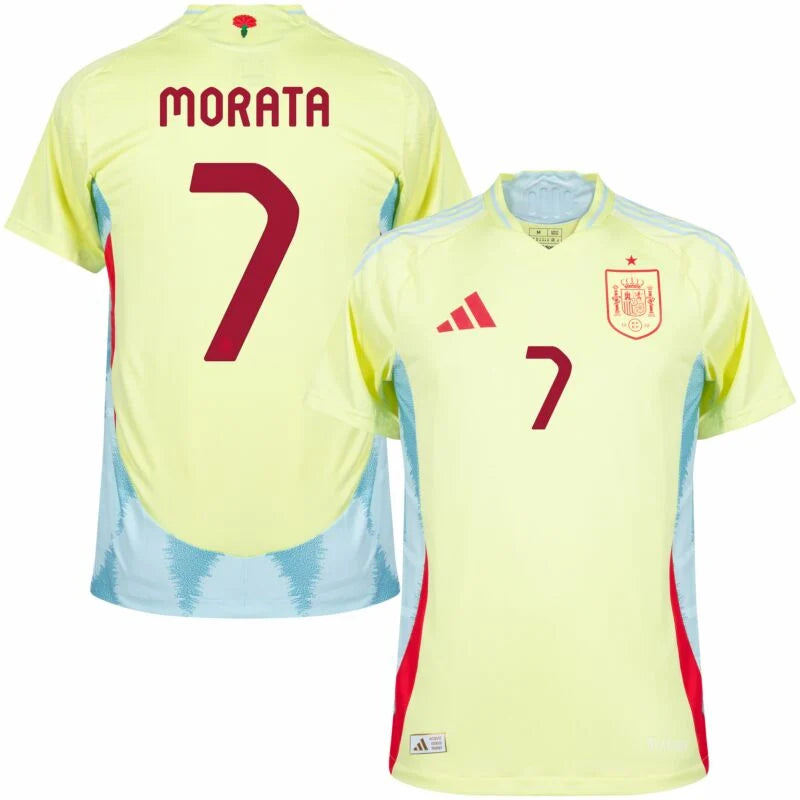 Spain Alvaro Morata EURO 2024 Football Jersey Maillot Trikot Camiseta