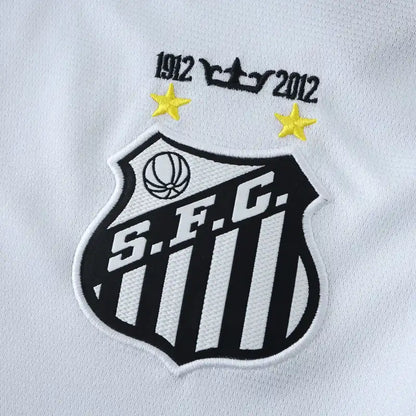 Santos FC 2013 Home Long Sleeved White Retro Jersey Trikot Soccer Shirt