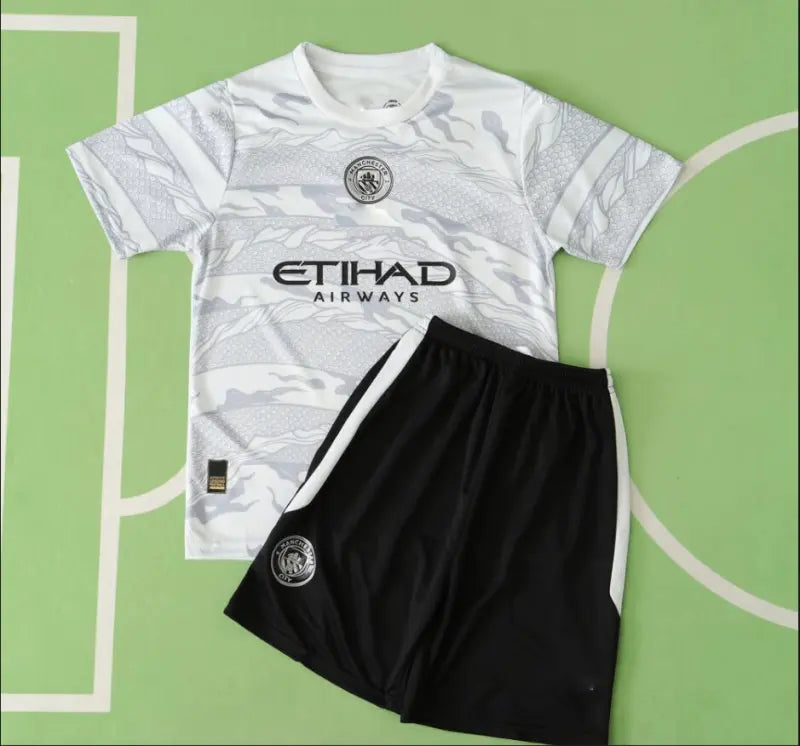 Manchester City 2024 2025 New Season Kids Football Jersey