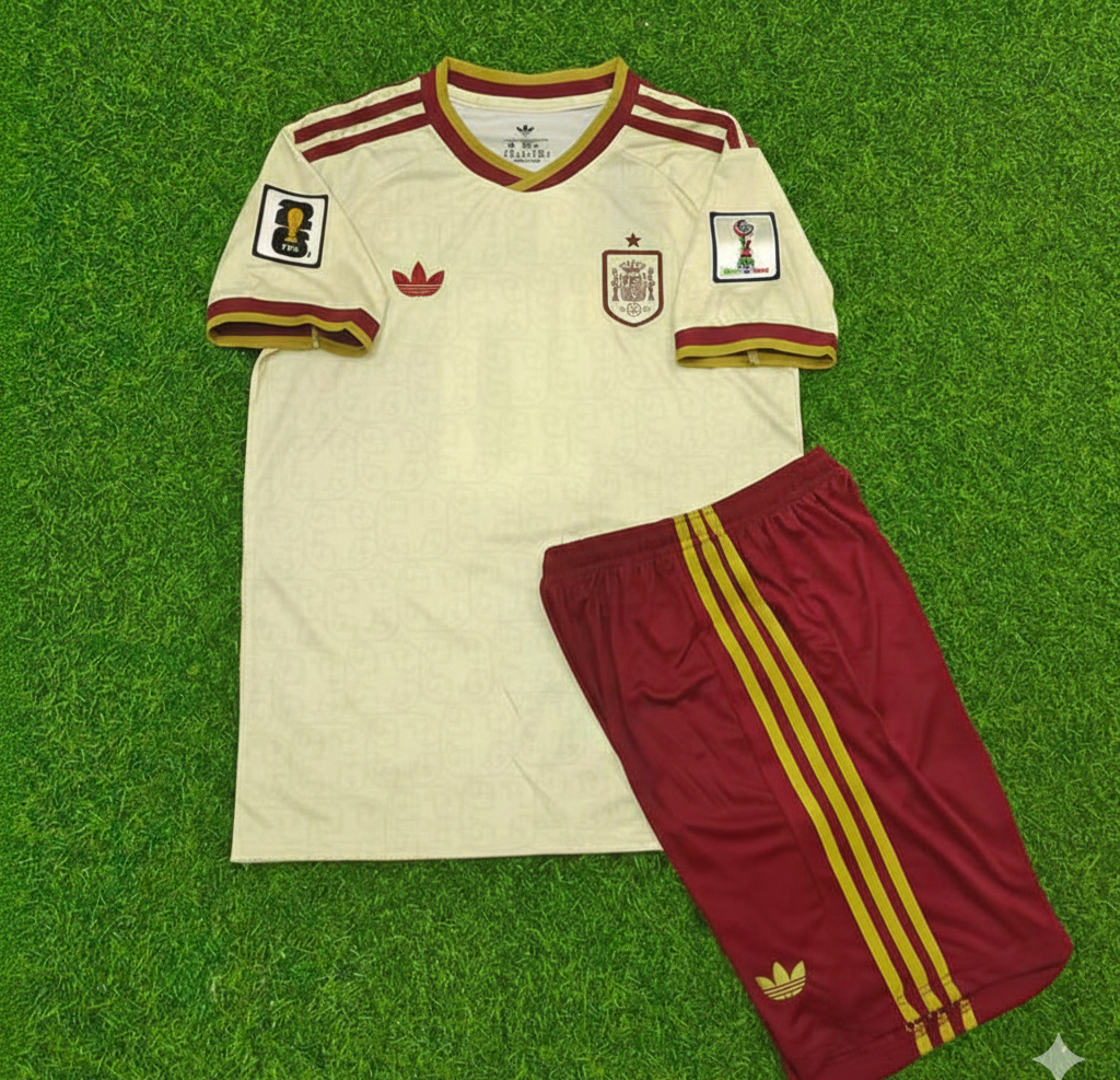 Pau Cubarsi 22- Spain 2026 World Cup Away Kids Football Jersey
