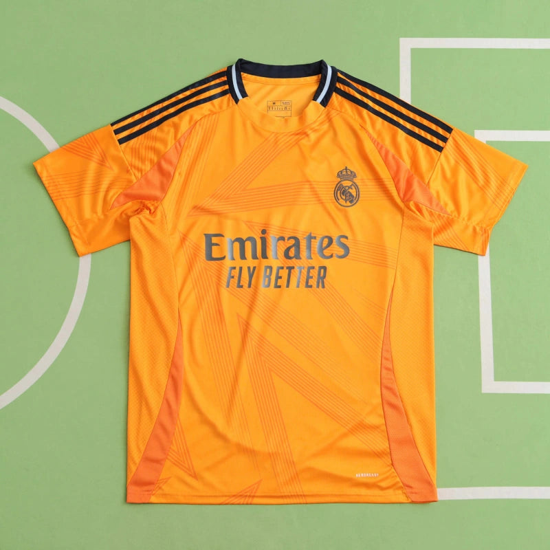 Real Madrid 2025 New Season Orange Away Jersey Trikot Maillot