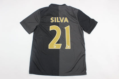 David Silva Manchester City 2013-2014  Retro Kit Jersey Trikot Maglia Soccer Shirt