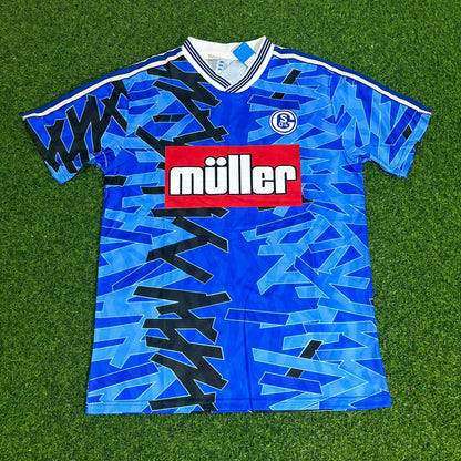 FC Schalke 04 1993/94 Blaues Heimtrikot Retro Fußball Trikot