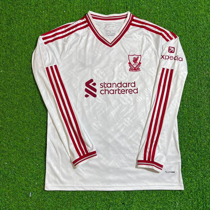 Dominik Szoboszlai Liverpool 2027 New Season Long Sleeve Away White Football Jersey Kit
