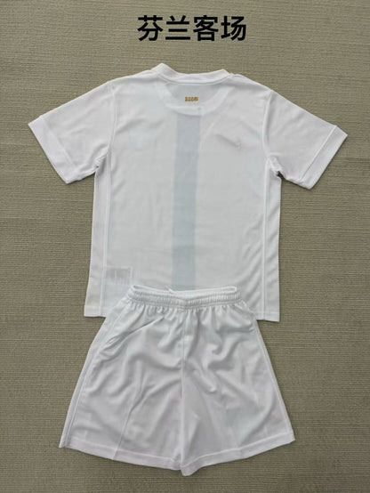 Finland New Kids White Away Football Shirt Jalkapallopaita