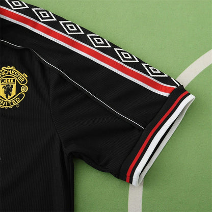 Manchester United F.C 1998 Season Black Away Retro Jersey Trikot Soccer Shirt