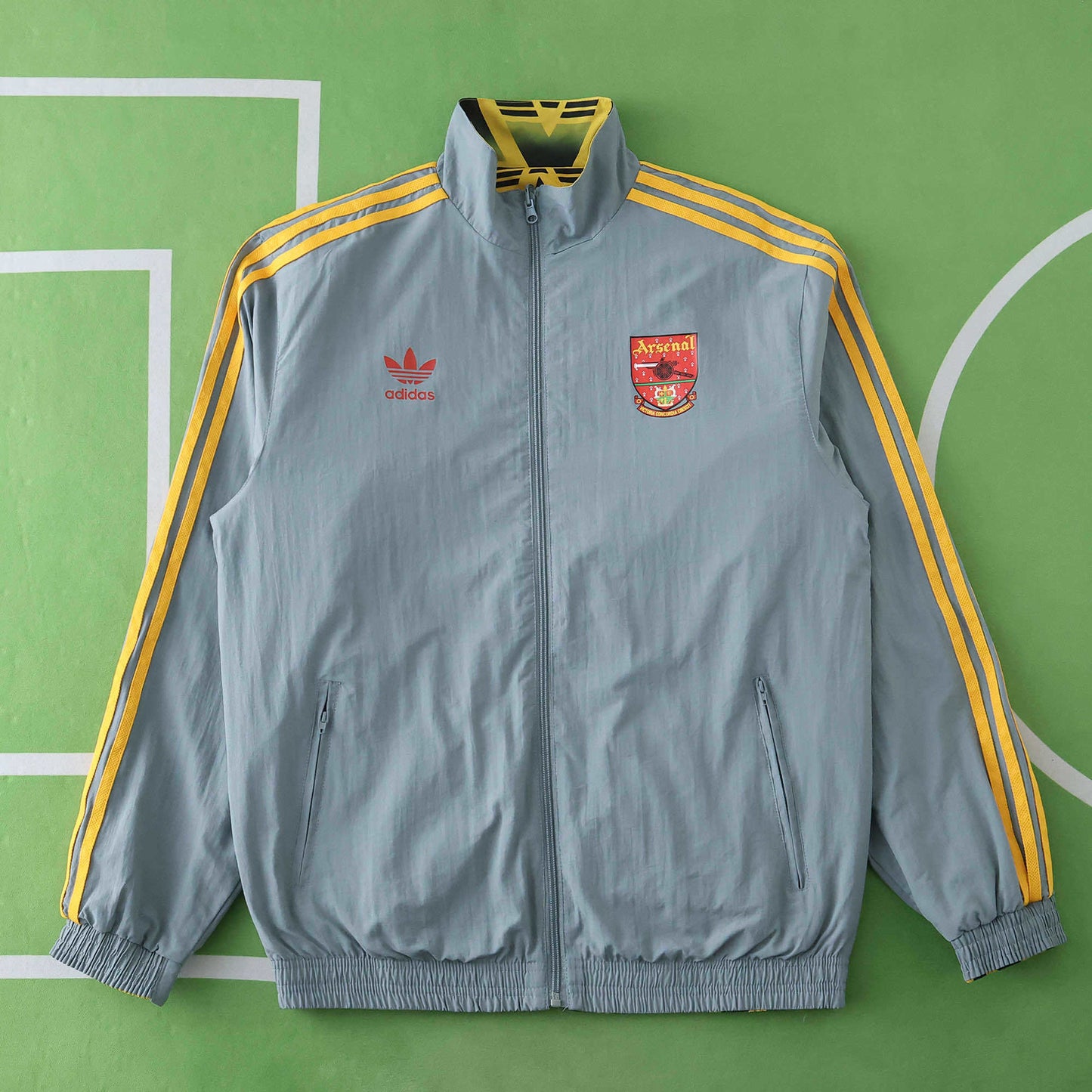 Arsenal Retor 1992-93 Gelbe Windjacke für beide Seiten