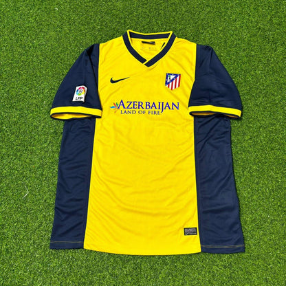 David Villa #9 Atlético Madrid 2013-2014 Away Yellow Football Jersey