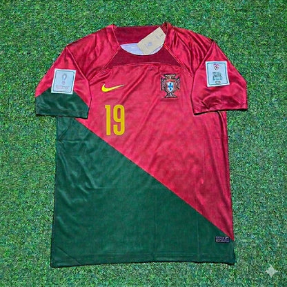 Nuno Mendes #19 Portugal 2022 World Cup Home Retro Football Jersey