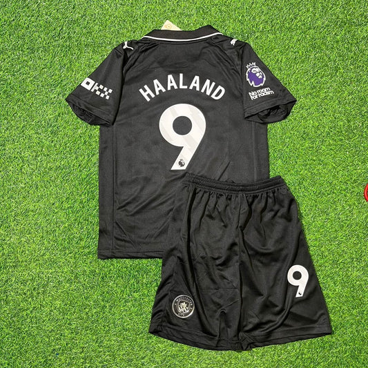Erling Haaland Manchester City Kids Black New Season 2026 Football Jersey