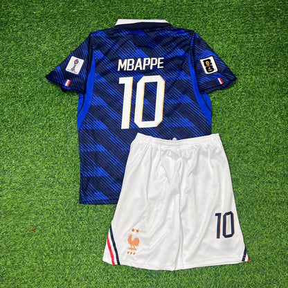Kylian Mbappé France 2026 World Cup Blue Kids Football Jersey