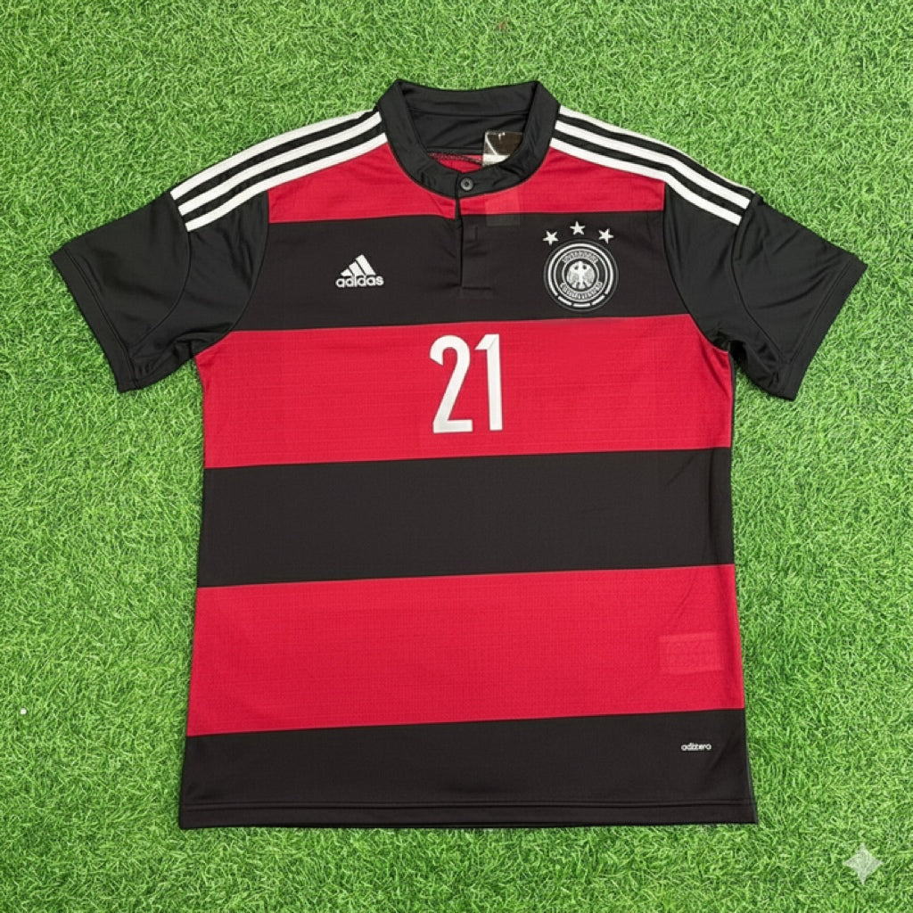 Marco Reus Germany Deutschland 2014 World Cup Brazil Black Red Retro Jersey Trikot Soccer Shirt
