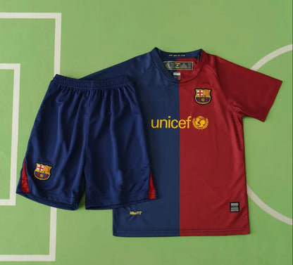 Lionel Messi Barcelona Champion League Final Home Kids Kit Kindertrikot Maillot Enfant Kindertrui (Ages 3-13) Soccer Shirt