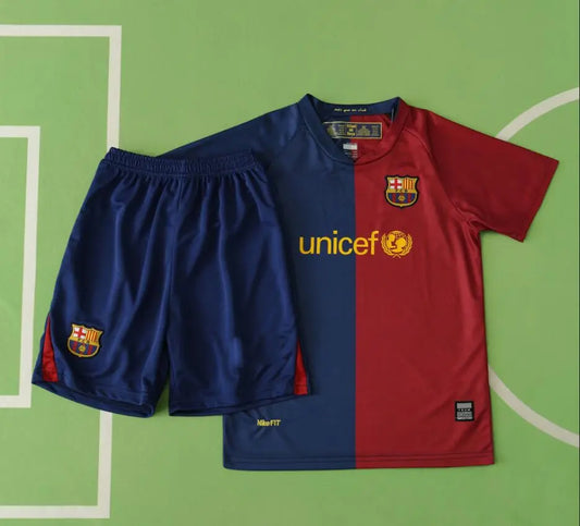 Barcelona 2008/09 Home Kids Kit Kindertrikot Maillot Enfant Kindertrui (Ages 3-13)