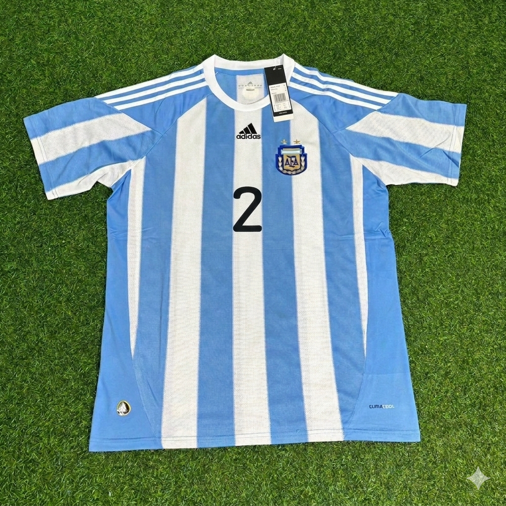 Martín Demichelis 2- 2010 World Cup Argentina Retro Jersey
