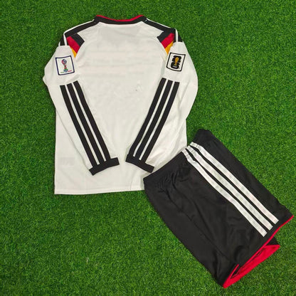 Germany 2026 World Cup Kids Long Sleeve Home Football Jersey Kit