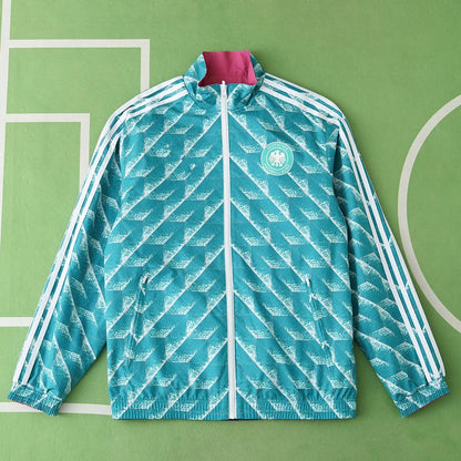 Germany Deutschland Double Sides Windbreaker - Reversible Jacket Green