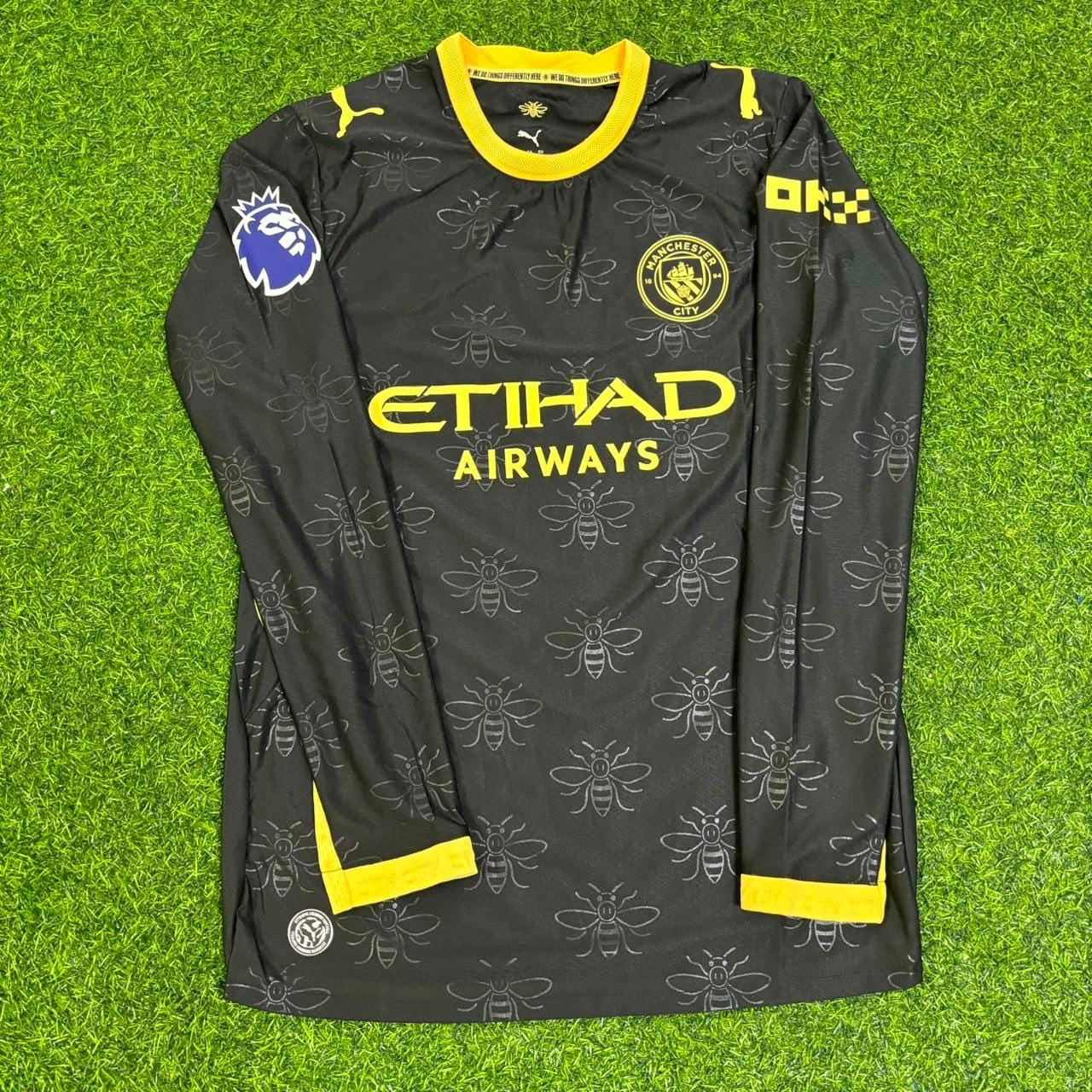 Rayan Cherki #10 Manchester City 2026/2027 New Season Away Black Long Sleeve Jersey Trikot Maillot Soccer Shirt