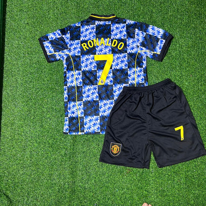 Cristiano Ronaldo Manchester United Combo Color Children Set Retro Football Jersey