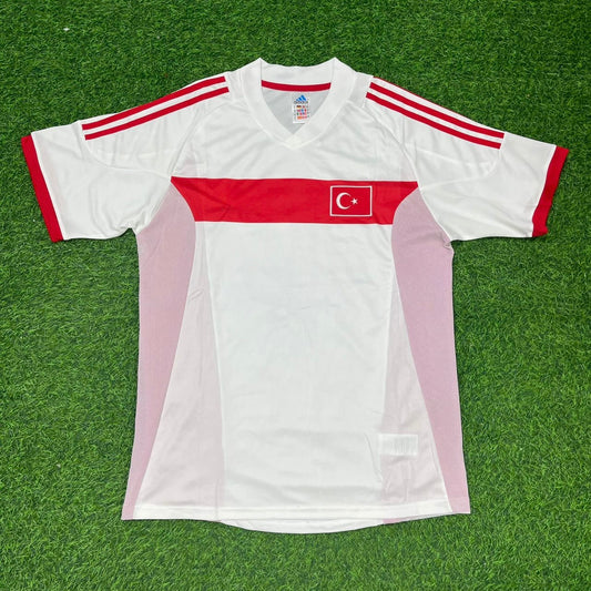 TURKEY Türkiye 2002 World Cup White Retro Football Jersey