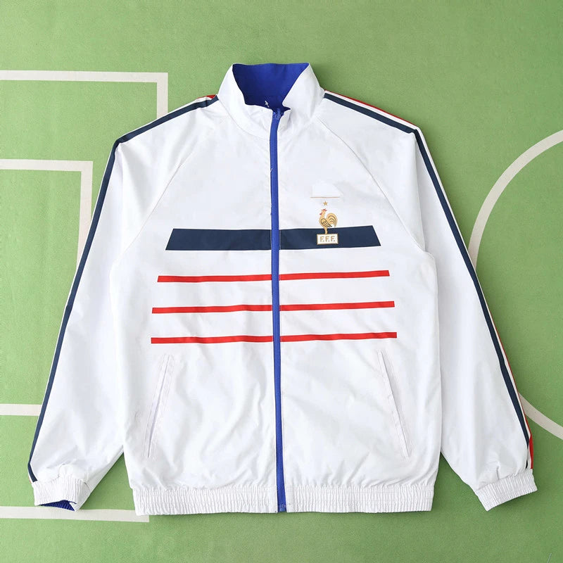 France Retro Vintage Double Sides Windbreaker - Reversible Jacket