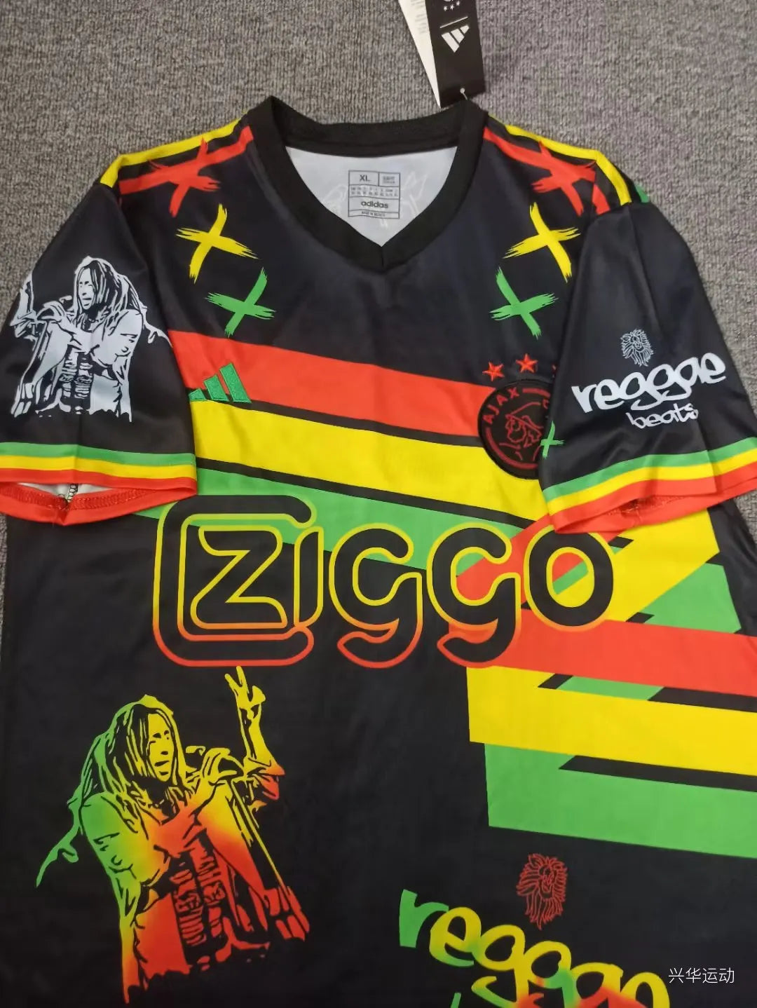 AFC Ajax x Bob Marley Three Little Birds Gedenk-Sonderedition Fußballtrikot Maillot Trikot Maglia Camiseta