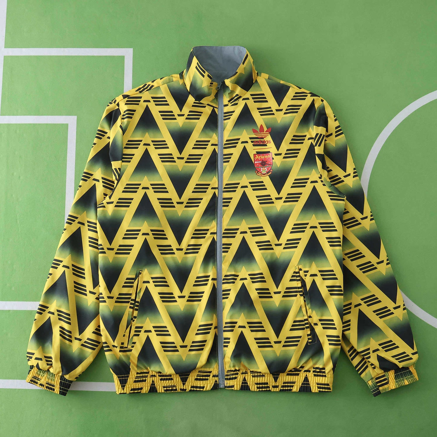 Arsenal Retor 1992-93 Gelbe Windjacke für beide Seiten
