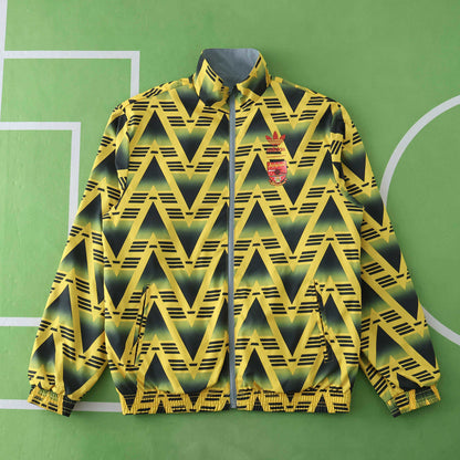 Arsenal Retor 1992-93 Gelbe Windjacke für beide Seiten