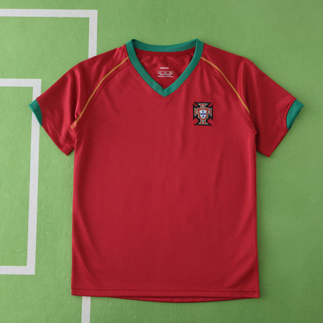 Portugal 2006 Season Home kids  Retro Jersey Trikot Soccer Shirt