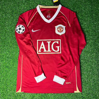 Paul Scholes #18 Manchester United 2006 2007 Red Golden Jersey Trikot