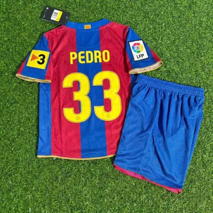 Pedro 33- Barcelona 2007/2008 Retro KIDS Football Jersey