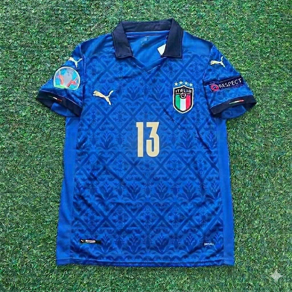 Emerson #13 Italy EURO 2020 Final Retro Soccer Jersey – | Trikot | Maillot Soccer Shirt