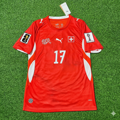 Ruben Vargas 17- Switzerland 2026 World Cup Kit Jersey Trikot Maillot