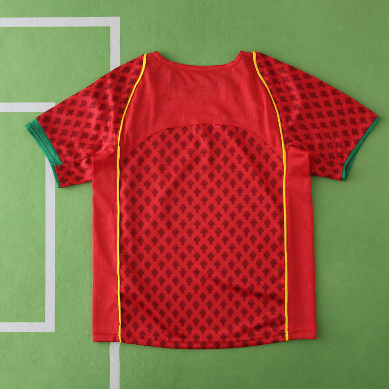 Portugal 2004 Season Home kids  Retro Jersey Trikot Soccer Shirt
