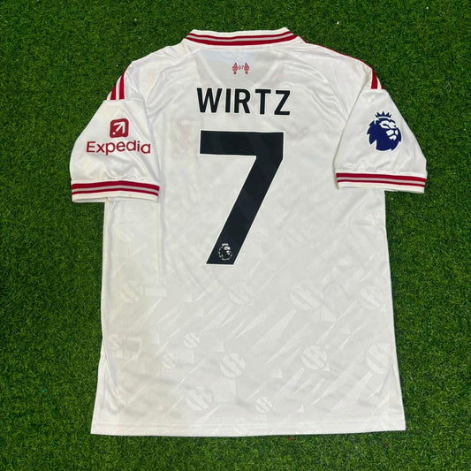 Florian Wirtz #7 Liverpool New Season 2027 White Away Football Jersey Kit