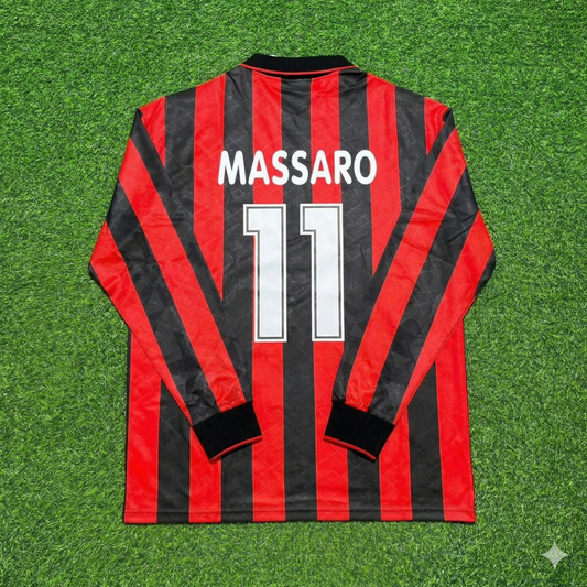 Daniele Massaro #11 AC Milan 1993 1994 Home Long Sleeve Retro Jersey