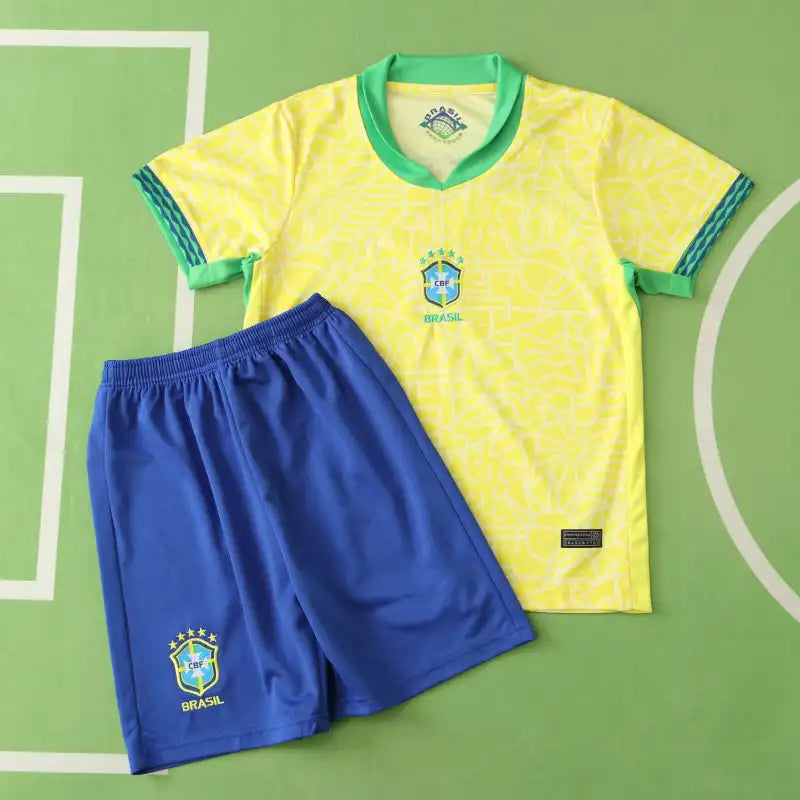 Brazil Copa America 2024 season away Kids kit Kindertrikot Cocuk formasi maillot enfant camiseta kindertrui