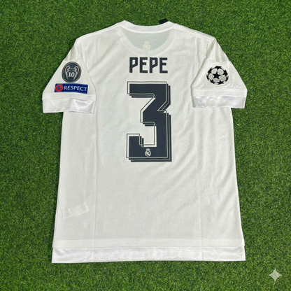 Pepe Real Madrid 2016 Champions League Final Football Jersey Kit