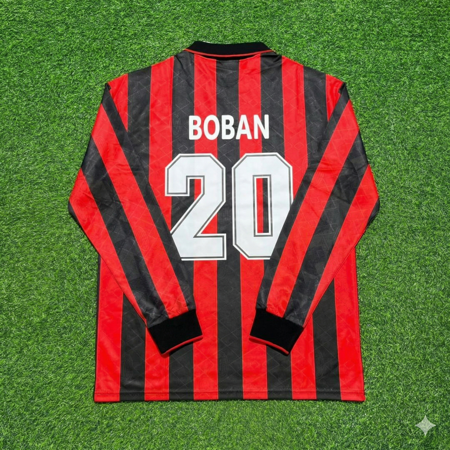 Zvonimir Boban #20 AC Milan 1993 1994 Home Long Sleeve Retro Jersey