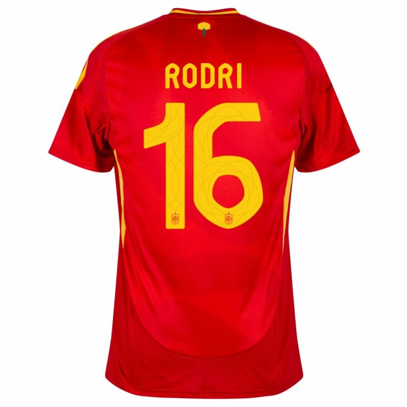 Rodri Spain EURO 2024 Football Jersey Maillot Trikot Camiseta