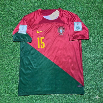 Rafael Leão #15 Portugal 2022 World Cup Home Retro Football Jersey