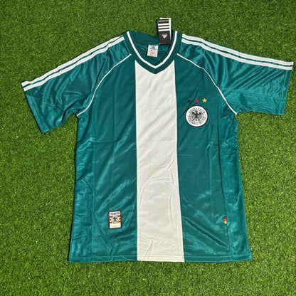 Deutschland 1998 Saison Auswärts Retro Fußballtrikot