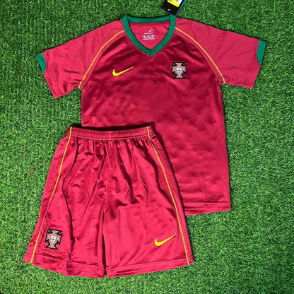Deco #20 Portugal 2006 Kids Kit Kinder Trikot Soccer Shirt