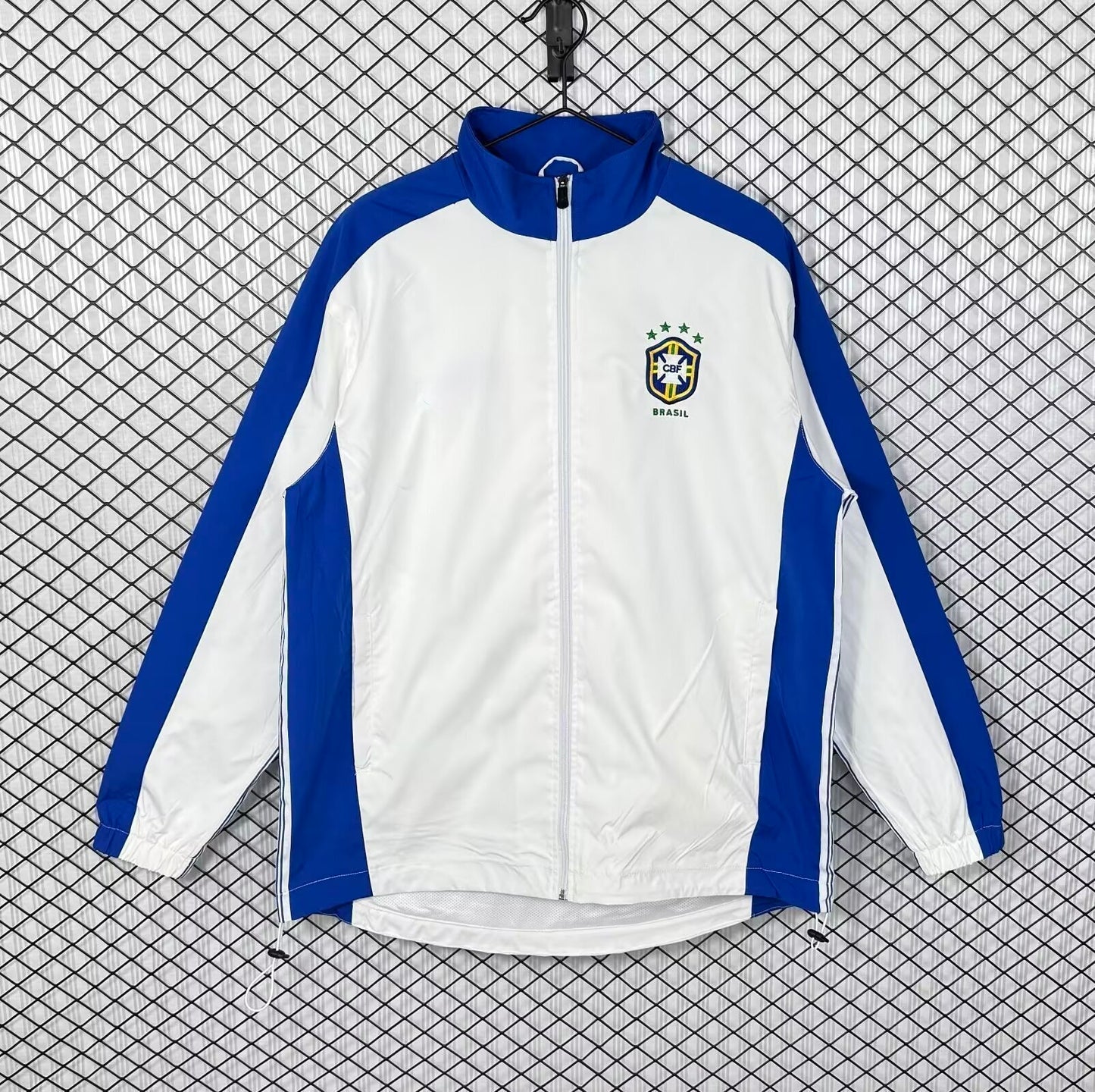 Brazil 1998 White Retro Windbreaker Jacket