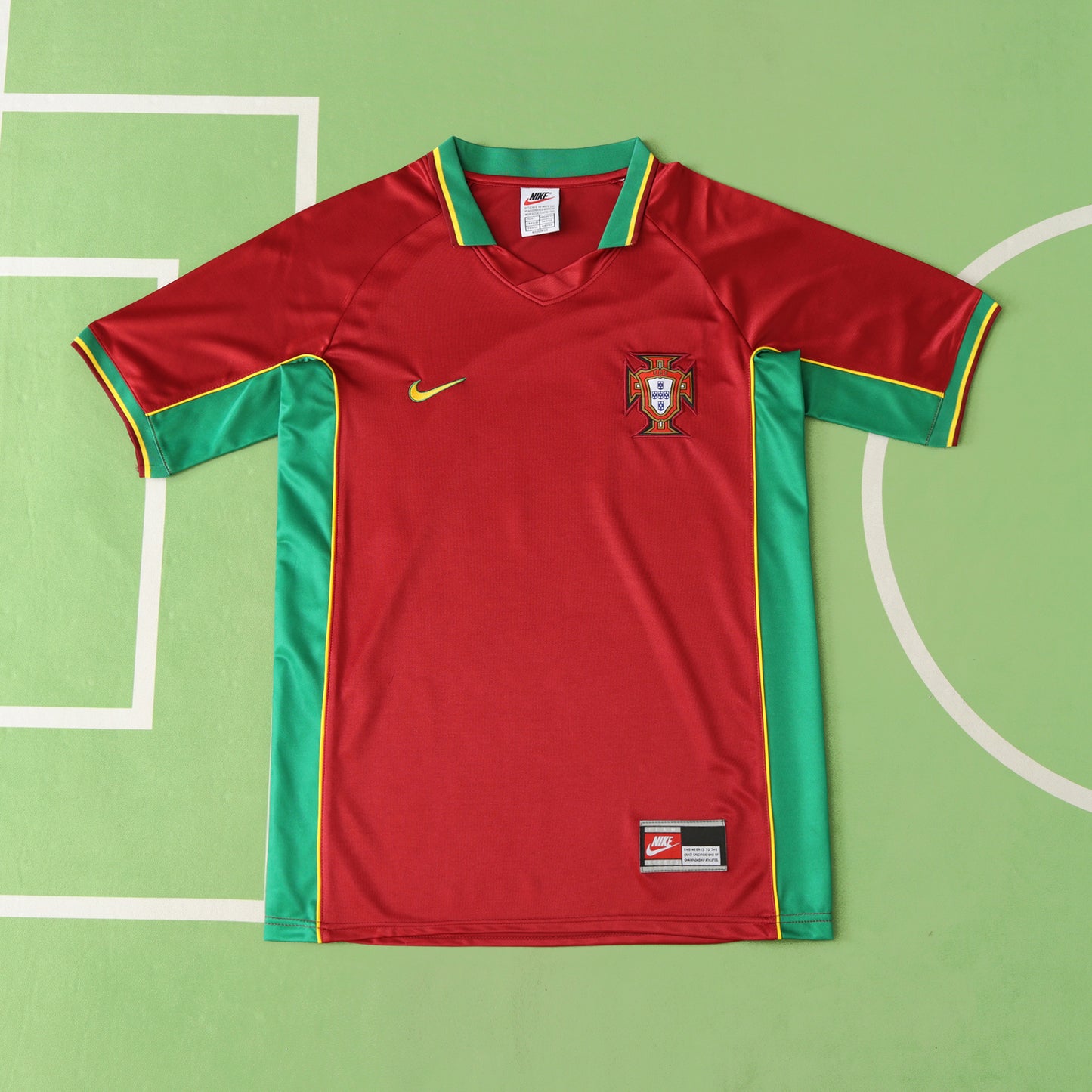 Portugal-Fußballtrikot für die Saison 98, Heimtrikot, Maillot, Trikot Maglia