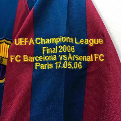 Carles Puyol Barcelona 2006 Final Retro Short Sleeve Football Jersey