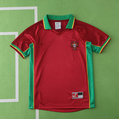 Portugal 1998 Season Home kids  Retro Jersey Trikot Soccer Shirt