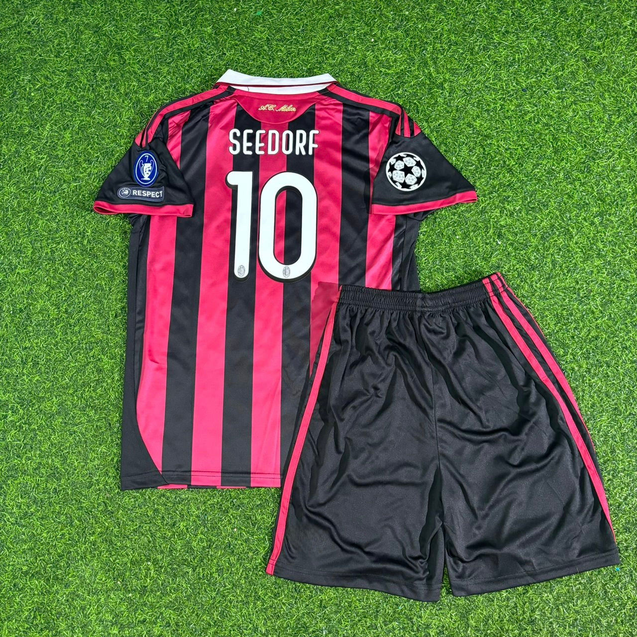 Clarence Seedorf AC Milan 2008-2009 Kids Home Retro Football Jersey