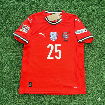 Nuno Mendes Portugal UEFA Nations League Vainqueur Maillot Rouge Trikot Maillot Maillot De Football