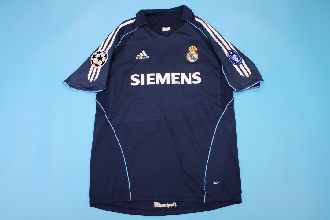 Zinadine Zidane #5 Real Madrid 2005-2006 Away Dark Blue Retro Jersey